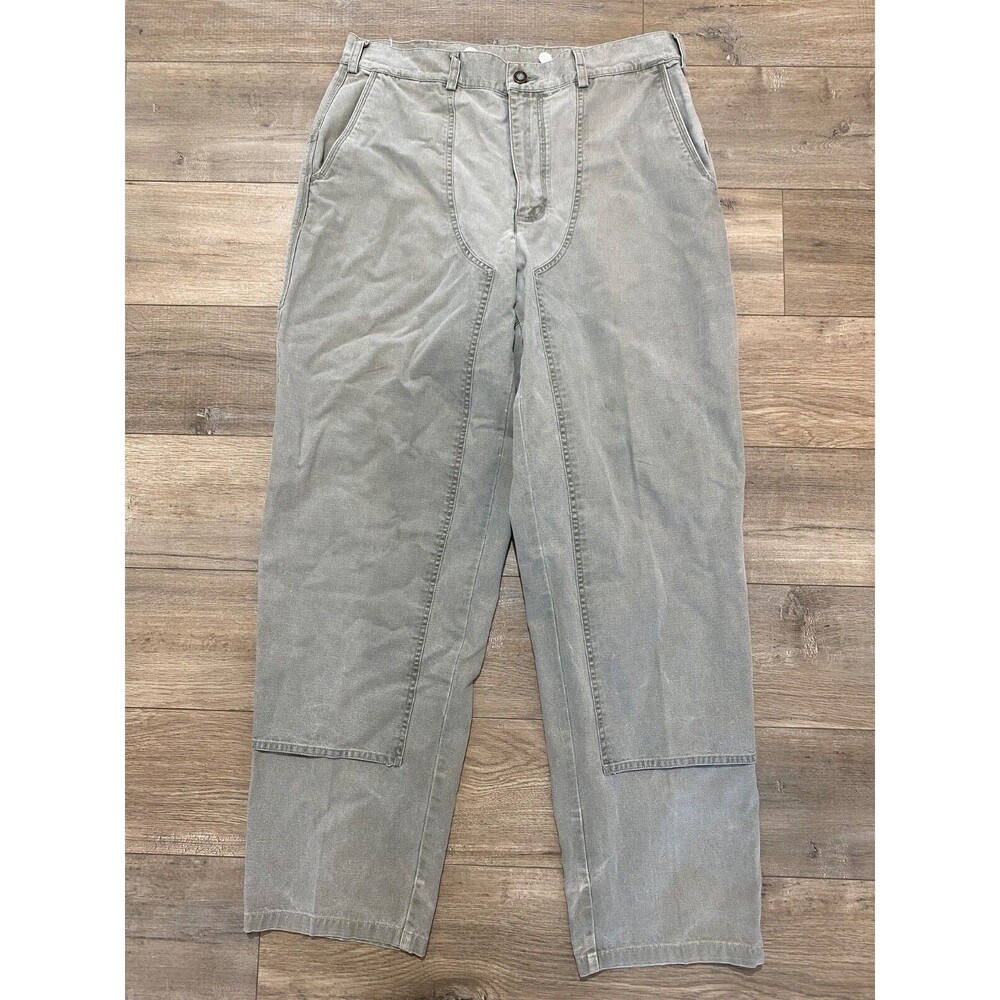 Vintage Patagonia Men's 35X32 Double Knee Gray Straight Leg Canvas Cotton Pants
